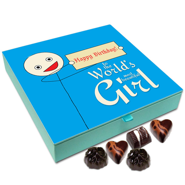 Chocholik Gift Box - Happy Birthday To The Most Beautiful Girl Chocolate Box - 9pc